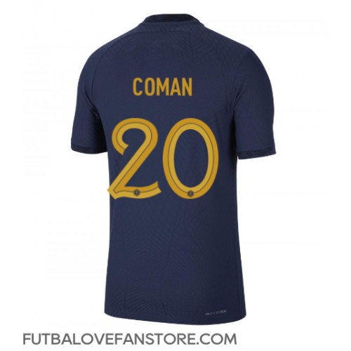 Francúzsko Kingsley Coman #20 Domáci futbalový dres MS 2022 Krátky Rukáv